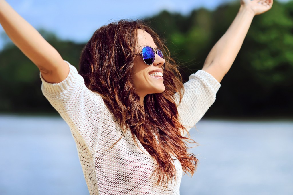 Woman enjoying freedom