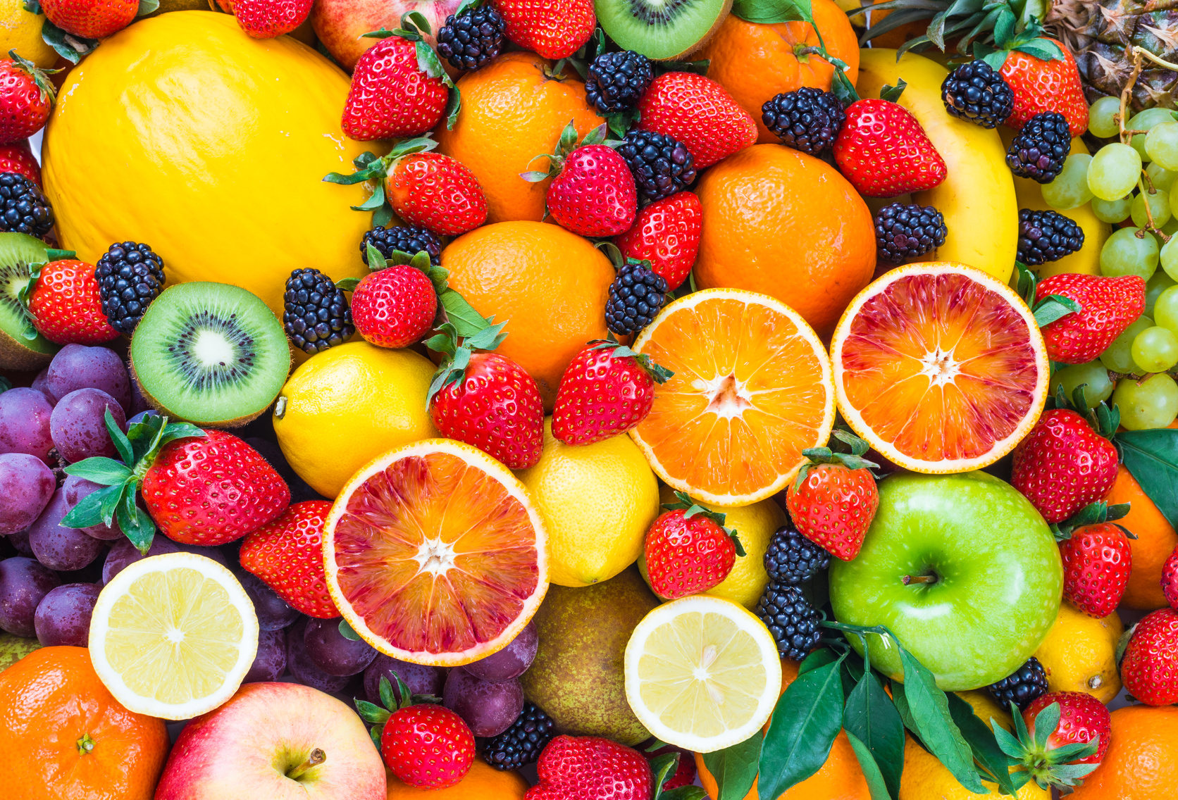 Fresh fruits.Mixed fruits background.