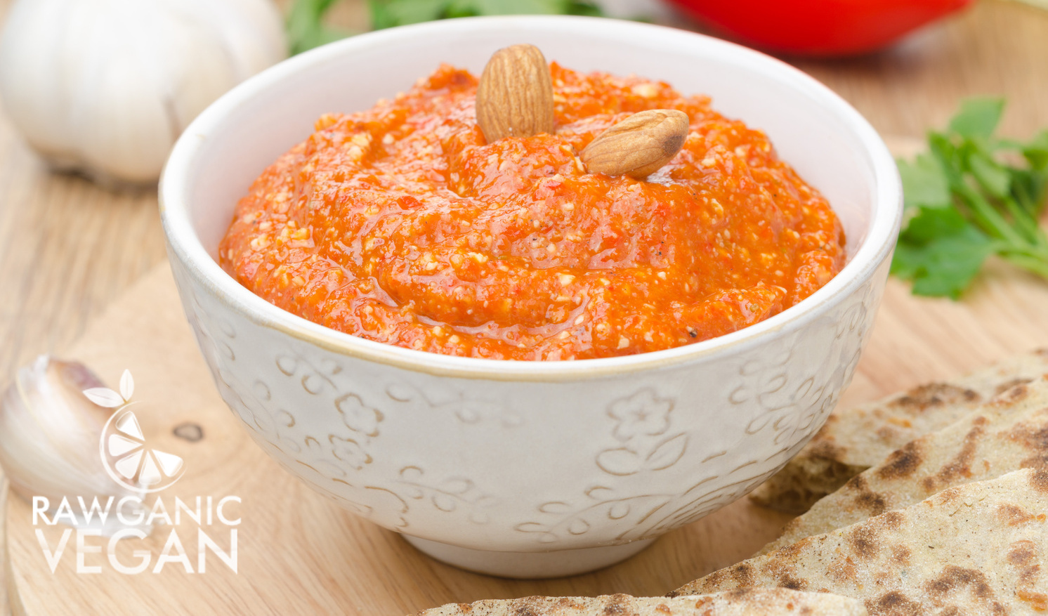 ALKALIZING RAW ALMOND RED PEPPER DIP